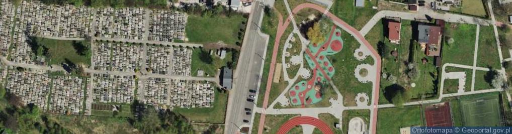 Zdjęcie satelitarne Obok cmentarza
