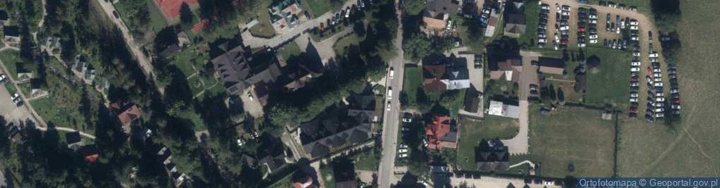 Zdjęcie satelitarne przy kolei linowej na Kasprowy Wierch