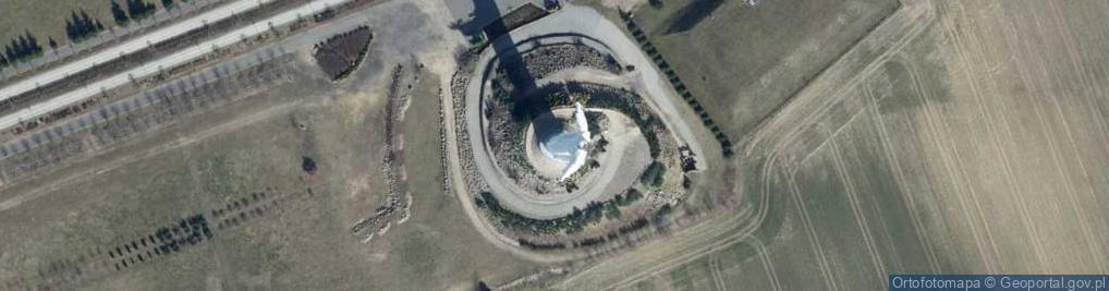 Zdjęcie satelitarne Chrystusa Króla w Świebodzinie