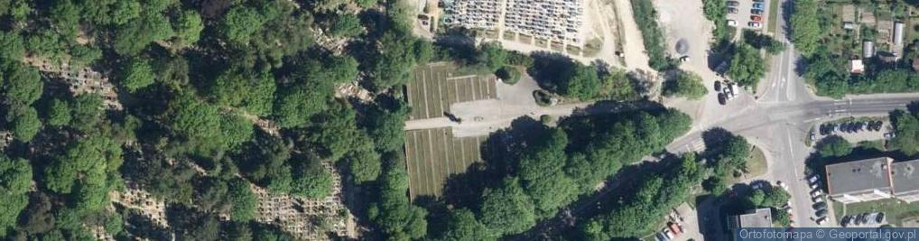 Zdjęcie satelitarne Na Cmentarzu Żołnierzy Armii Czerwonej