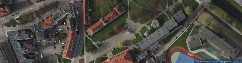 Zdjęcie satelitarne Obrońcom Poczty Gdańskiej