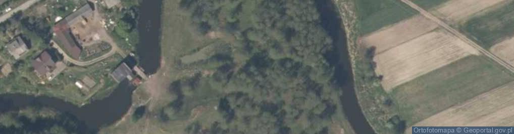 Zdjęcie satelitarne Pamięci miejsca cmentarza wojennego z I WŚ