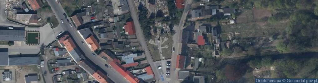 Zdjęcie satelitarne Pamięci więźniów obozu koncentracyjnego Gross Rosen