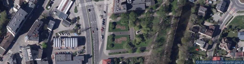 Zdjęcie satelitarne pomnik Adama Mickiewicza