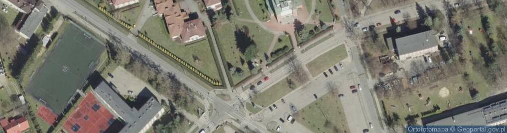 Zdjęcie satelitarne Pomnik Matki Bożej Królowej Polski w otoczeniu króla J. Kazimie