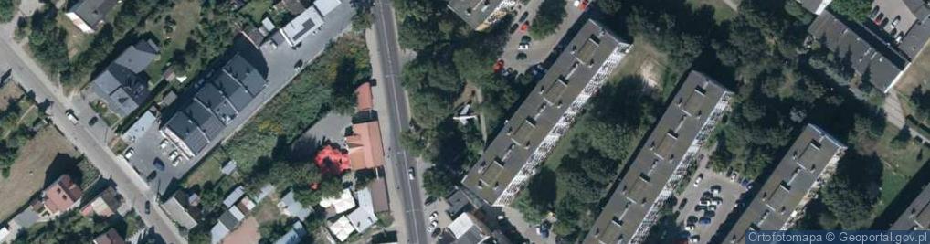 Zdjęcie satelitarne Pomnik-samolot