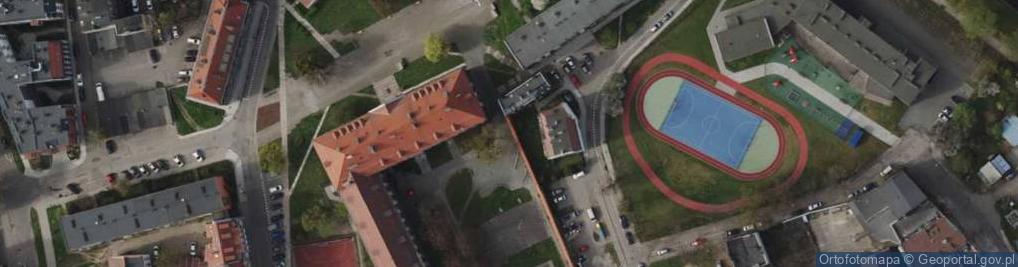 Zdjęcie satelitarne Ściana straceń pracowników Poczty Gdańskiej