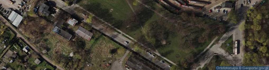 Zdjęcie satelitarne Teren byłego cmentarza ewangelickiego