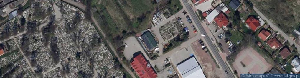 Zdjęcie satelitarne 1) Dom i Ogród 2) Barwal Szatkowska Barbara