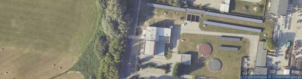 Zdjęcie satelitarne 1/ Firma Handlowo-Usługowa Marciniak 2/ Elmat - Bud