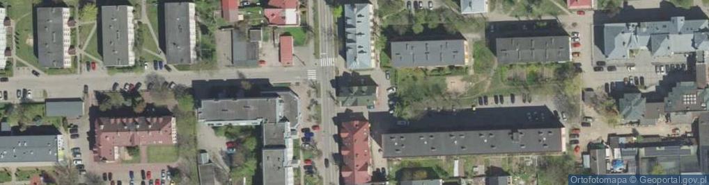 Zdjęcie satelitarne 1) Indywidualna Praktyka Pielęgniarska Bożena Wróblewska 2) Met - Komp Bożena Wróblewska