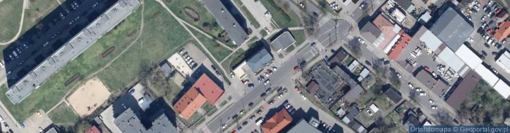 Zdjęcie satelitarne 1.Przedsiębiorstwo Handlowe Prima Henryka Gapińska2.Przedsiębiorstwo Handlowo Usługowe Smak Henryka Gapińska