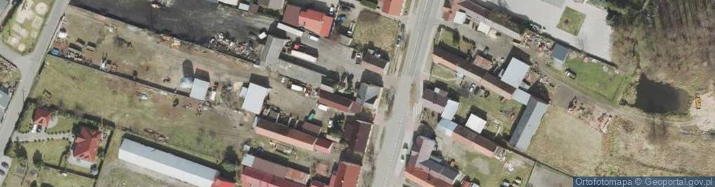 Zdjęcie satelitarne 1.Zakład Zaopatrzenia Rolnictwa Maxrolgrzegorz Złakowski 2.Zakład Handlowo Transportowy Altrans