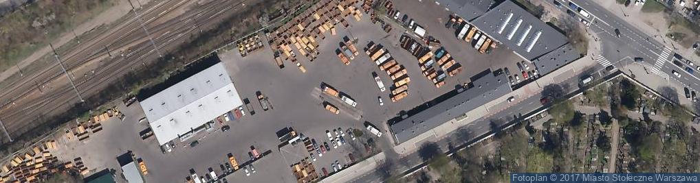 Zdjęcie satelitarne Baza Miejskie Przedsiębiorstwo Oczyszczania w m. st. Warszawie