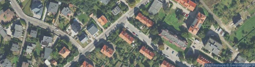 Zdjęcie satelitarne Handel Art Przem i Spoż Poch Kraj i Zagr Kornela Żeśko