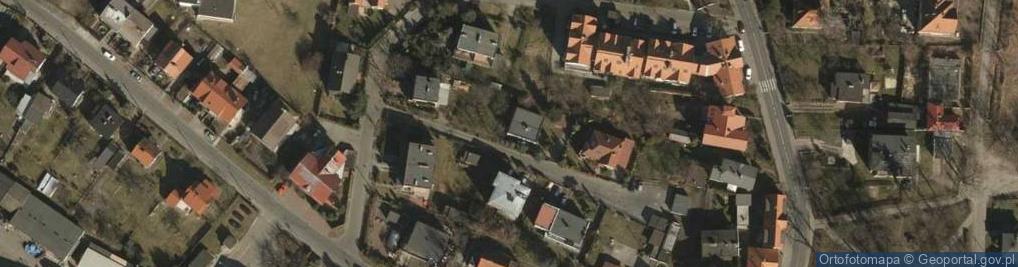 Zdjęcie satelitarne Hurtownia Art Poch Zagr w Trzebnicy z Siedz w Obornikach Śl Karcz Wł