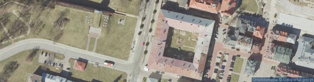 Zdjęcie satelitarne i Liceum Ogólnokształcące im Jana Zamoyskiego w Zamościu