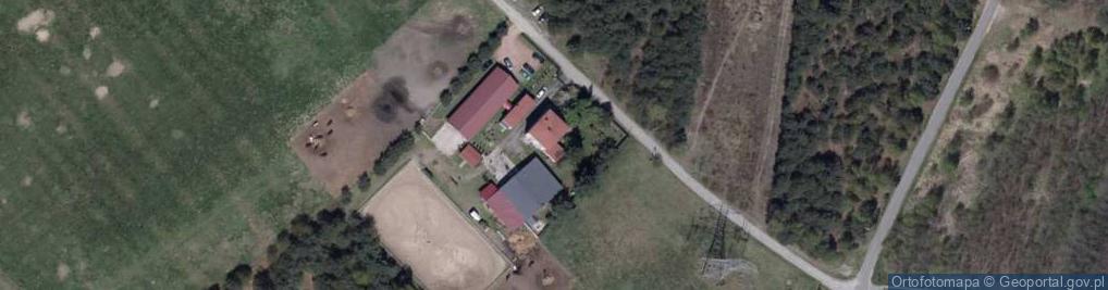Zdjęcie satelitarne Indywidualne Gospodarstwo Rolne Działy Specjalne Produkcji Rolnek Dyrda Barbara