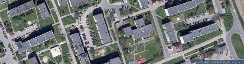 Zdjęcie satelitarne Miejskie Przedszkole nr 13 z Oddziałami Integracyjnymi w Knurowie
