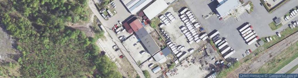 Zdjęcie satelitarne Mysłowickie Przedsiębiorstwo Budownictwa Inżynieryjnego i Przemysłowego Zakład Transportu i Sprzętu w Likwidacji