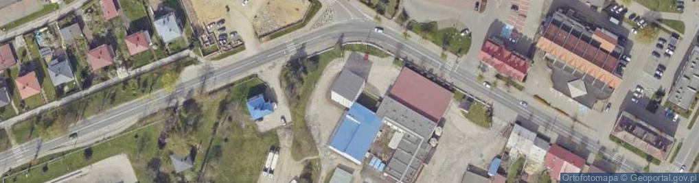 Zdjęcie satelitarne Okręgowa Spółdzielnia Mleczarska w Pajęcznie Stacja Paliw