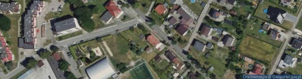 Zdjęcie satelitarne OSP w Chałupkach Gmina Krzyżanowice