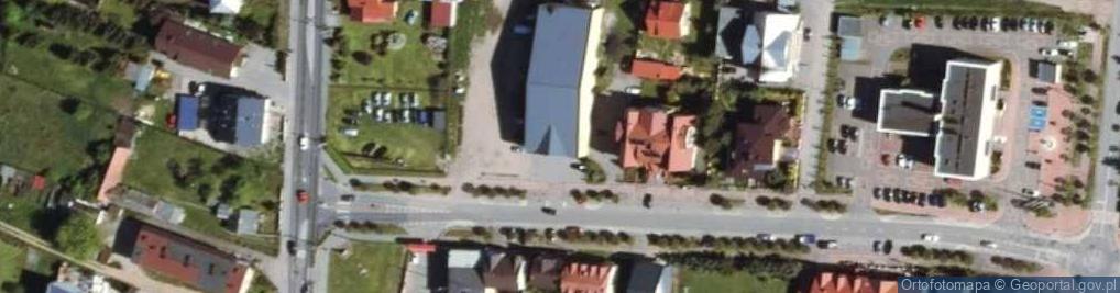 Zdjęcie satelitarne OSP w Chorzelach