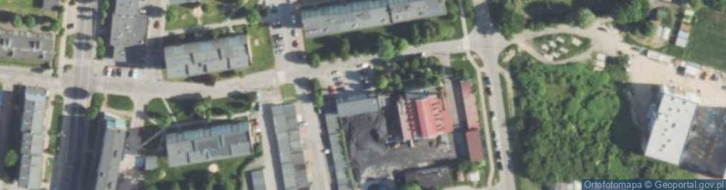 Zdjęcie satelitarne OSP w Kłobucku