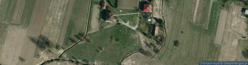 Zdjęcie satelitarne OSP w Łękach Dukielskich