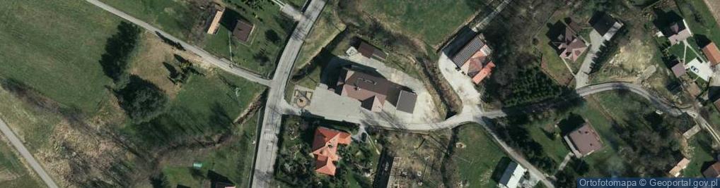 Zdjęcie satelitarne OSP w Łękawicy