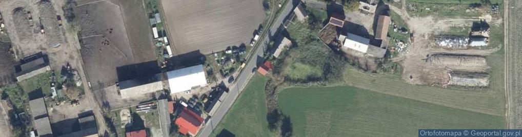 Zdjęcie satelitarne OSP w Przybyszowie