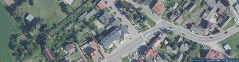 Zdjęcie satelitarne OSP w Waśniowie