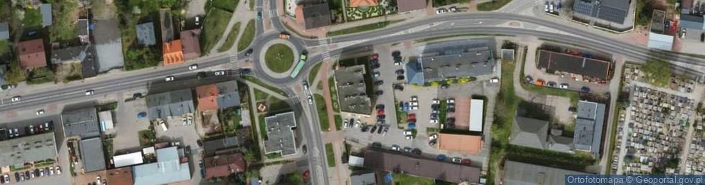 Zdjęcie satelitarne Piotr Styśko Przedsiębiorstwo Produkcyjno Handlowo Usługowe Tomkar Piotr Styśko Zespół Poradni Zdrowie Niepubliczny Zakład Opieki Zdrowotnej