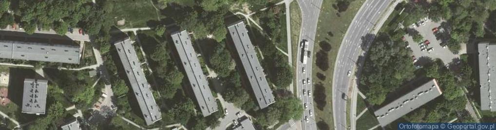 Zdjęcie satelitarne Podstawowa Stacja Kontroli Pojazdów KR 086 P Mechanika Pojazdowa