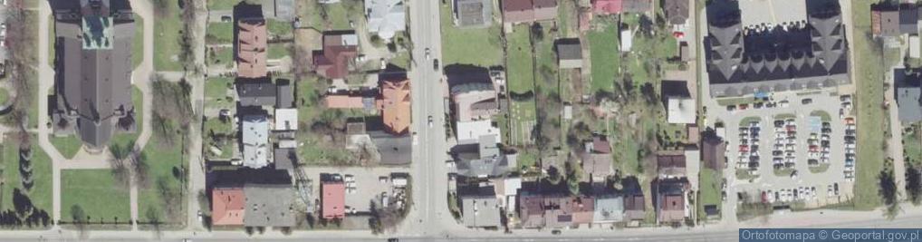 Zdjęcie satelitarne Powiatowe Centrum Pomocy Rodzinie w Nowym Targu