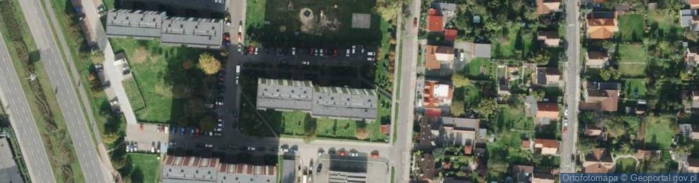 Zdjęcie satelitarne Przeds Handlowo Usługowe Włodzimierz Komorowski Marzena Komorowska