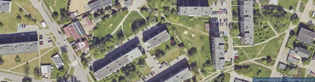 Zdjęcie satelitarne Przeds Obrotu Materiałami Budowlanymi Proma Bud