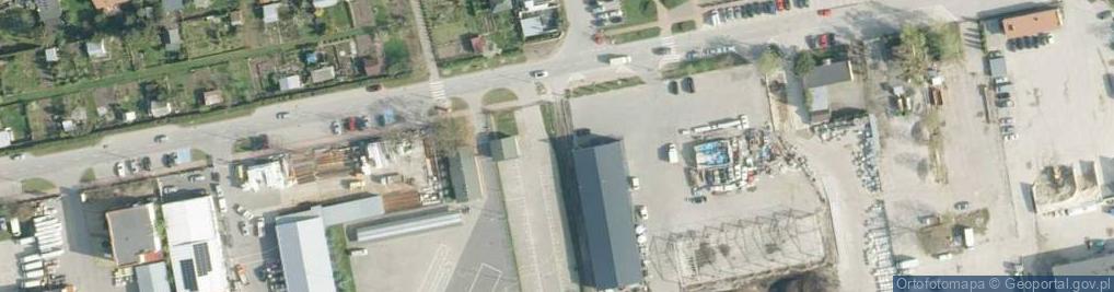 Zdjęcie satelitarne Przedsiębiorstwo Budownictwa Przemysłowego Puławy Handel