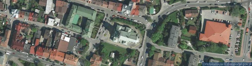 Zdjęcie satelitarne Rzymskokatolicka Parafia pod Wezwaniem Świętych Apostołów Szymona i Judy Tadeusza w Skawinie