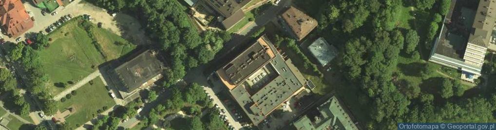 Zdjęcie satelitarne Samodzielny Publiczny Zakład Opieki Zdrowotnej Sanatorium Uzdrowiskowe Ministerstwa Spraw Wewnętrznych w Krynicy Zdroju