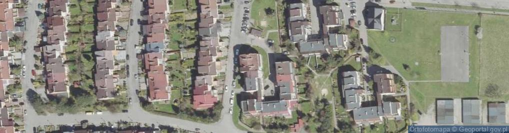 Zdjęcie satelitarne Spółdzielnia Mieszkaniowa Beskid w Nowym Sączu