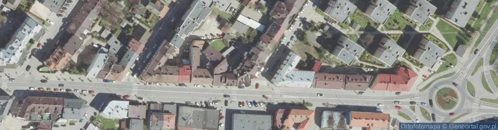 Zdjęcie satelitarne Spółdzielnia Mieszkaniowa Bielowicka w Nowym Sączu [ w Likwidacji