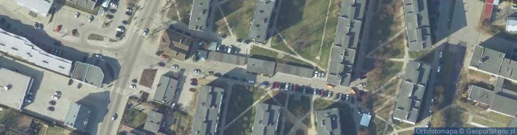 Zdjęcie satelitarne Spółdzielnia Mieszkaniowa Lokatorsko Własnościowa Zawkrze w Mławie