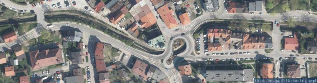 Zdjęcie satelitarne Stowarzyszenie Muzyczne Fermata pod Nazwą Orkiestra Reprezentacyjna Miasta i Gminy Myślenice