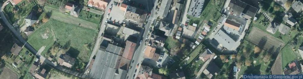 Zdjęcie satelitarne Stowarzyszenie Na Rzecz Zachowania Dziedzictwa Kulturowego Miasta Wilamowice Wilamowianie