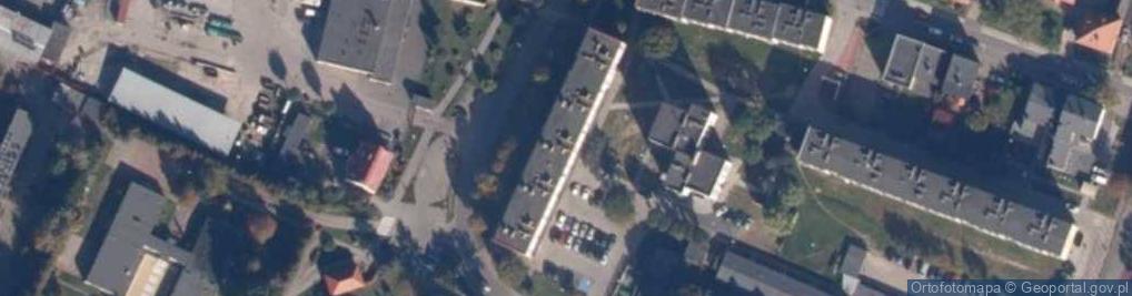 Zdjęcie satelitarne Taxi nr 23 w Człuchowie
