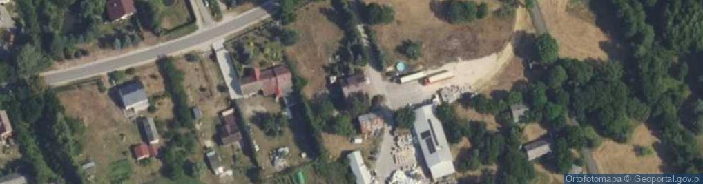 Zdjęcie satelitarne Usługi Transportowe Handel Materiałami Budowlanymi Opałem, Nawozami Sztucznymi Skup i Sprzedaż Materiałów Wtórnych Jarząbek Mieczysław
