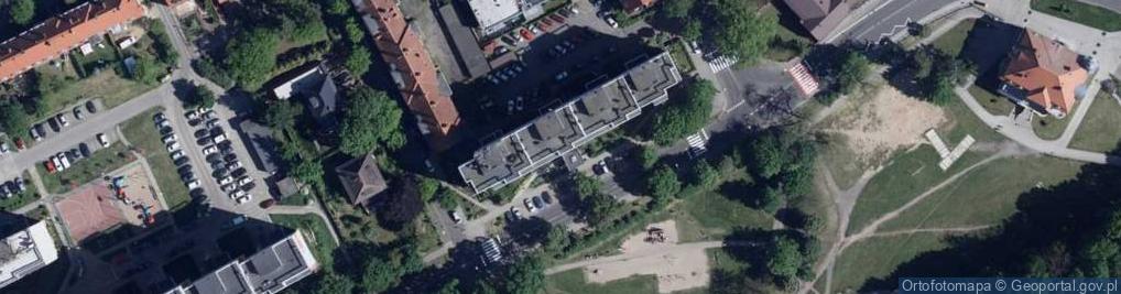 Zdjęcie satelitarne Wspól.Mieszkaniowa 123 ul.Kościuszki 56-58-60-62-64 w Stargardzie