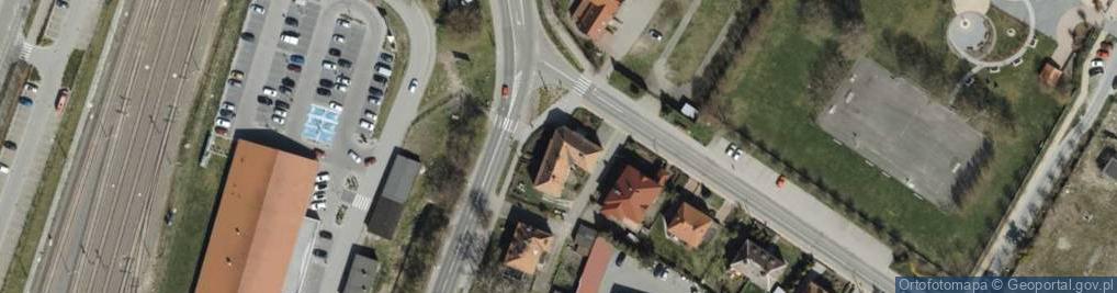 Zdjęcie satelitarne Wspóln.Mieszk.Nieruch.przy ul.Grunwaldzkiej 5, Mickiewicza 2 w Kwidzynie