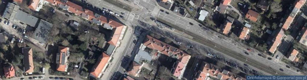 Zdjęcie satelitarne Wspólnota Mieszk.Nieruchomości nr 102 przy ul.Mickiewicza w Szczecinie